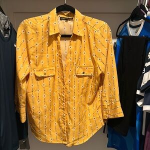 Yellow Patterned Men's Shirt